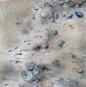 Sandscape 1 - Watercolour 20x20cms